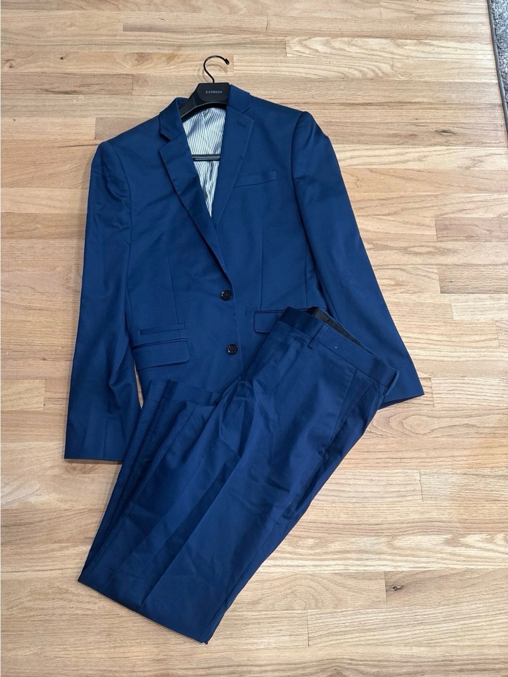 Express Men's Navy Blue Two-Piece Suit